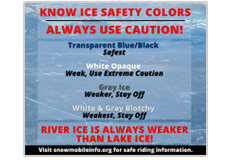 Know ice safety colors Social media meme 
