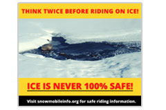 Think twice before riding on ice Social media meme 