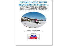 Minimum Snow Depth Requirements For OSVs: Status Report & Suggested Best Management Practices