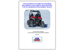 'Management Factors to Consider for Concurrent Tracked OHV Use on Groomed Snowmobile Trails' report