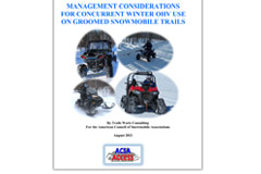 'Management Considerations for Concurrent Winter OHV Use on Groomed Snowmobile Trails' report
